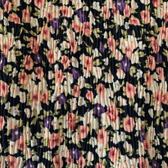 Vintage Cottagecore Smocked Ruffle Mock Neck Dress - Picture 6 of 8